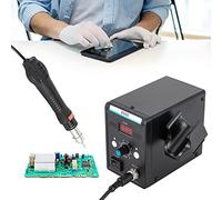 Soldering Station, Hot Air Rework Station with LCD Digital Display & 3 Air Nozzles, Adjustable Air Speed 1-8 Gears, Cool/Hot Air Conversion, for DIY Desoldering Work