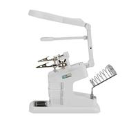 Soldering Station, Soldering Iron Stand Soldering Iron Holder USB Electric Soldering Iron Workstation Helping Hand Soldering Station with 3X/4.5X/25X Loupe LED Lights Board Clips (Black) (White)