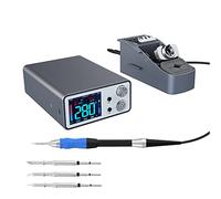 Soldering Station, Soldering Iron Tip Electronic Rework Station with 115 Handle and 3 Soldering Iron Tips, 2.4 Inch Display, 100-450°C Temperature Adjustable, Real-time Sleep Induction