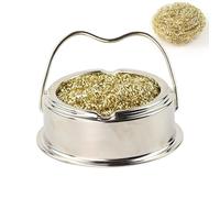 Soldering Tip Ball - Soldering Iron Sponge Cleaning Ball with Holder, Stainless Steel Tip Cleaner | The Product Enhancer For S