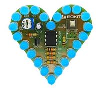 Soldering Training Practice Learning Electronic Kits DIY Kit Heart Shape LED Learning Soldering Beginner Laboratory DC 4V-6V, Blue