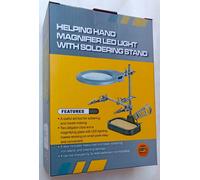 Soldering with Magnifier & LED Lighting Third Hand Station Holder for Iron