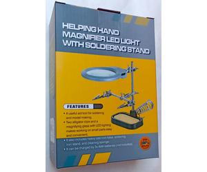 Soldering with Magnifier & LED Lighting Third Hand Station Holder for Iron