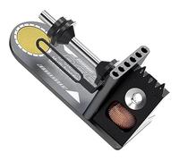 Soldering Workbench Station, Aluminum Alloy Soldering Iron Holder with 6 Tip Storage Slots, Solder Wire Spool Holder, Brass Wool and Sponge Cleaner, for Electronics Repair DIY Tools
