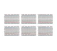 Solderless Breadboard 400 Points, Electronic Circuit Board for Arduino Projects,Pack of 6 Mini Boards in White