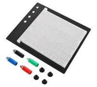 Solderless Breadboard Set, 3 Boards with Black Aluminum Back Plate, 2390 Test Holes, Power Binding Posts, 11.2 x 8.1 x 0.4 in / 28.5 x 20.5 x 1.1 cm, Circuit Prototyping, 20-29 AWG Wire Compatible