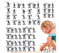 Soldier Action Figures, Model Set, 100pcs Assorted Ancient Toy Playset Mini Figures, for Board Games Play Party Cake Decoration Use, Army Display Set, Kids Imagination Storytelling Toy