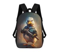 Soldier Baby Duck Backpack, 3D Printed School Bag, School Lunch Bag, Travel Backpack, Friends Backpack, School Backpack for Girls And Boys 17inch