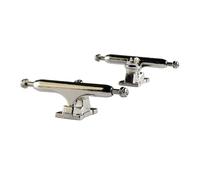 SOLDIER BAR 34mm Professional Fingerboard Trucks with Inverted Kingpin, Single Axle Metal Miniature Skateboard Trucks Hardware Setup for Pro Finger Board Deck 33mm-35mm, 1 Pair (Silver Eagle Truck)