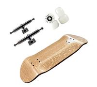 SOLDIER BAR Pro Fingerboard Complete (5-Layer 35mm Deep concave Handmade Maple Deck + Hex (36mm) Truck + Pro Ice Wheels) (Brown)