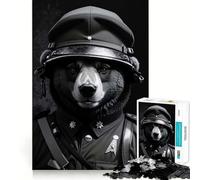 Soldier Bear Animals Hard Jigsaw Puzzle for Adults 1000 Pieces Mind Puzzle Calm Relax Art Assembly (50x75cm)