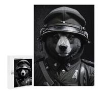Soldier Bear Animals: Home Décor Activity, 500 PCS Decorative Jigsaw for Grown-Ups - for Quiet Evenings And Focused Play