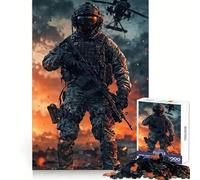 Soldier Combat Zone Helicopter 1000 Pieces Jigsaw Puzzles for Adults Strengthen Memory Casual Fun Clean Edge Classic Gift (50x75cm)