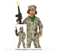 Soldier Commando Army Boy Costume Deluxe Kids Fancy Dress Outfit Age 5-12
