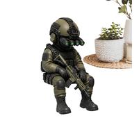 Soldier Figurines - 3D Printed Table Figurine Decor,Armed Special Forces Statue,for Home Office Bookshelf Entryway Monitor Computer Case Gaming Room Boys Men Fans Hobbyists Veterans