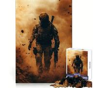 Soldier in Dust Cloud Hard Jigsaw Puzzle for Adults 1000 Pieces Mind Challenge Toy Gentle Leisure Precise Cut Memorable Gift (50x75cm)