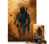 Soldier in Dust Cloud Jigsaw Puzzles 1000 Pieces for Teenagers Raise Memory Easy Leisure Clean Edge Xmas Surprise (38x52cm)