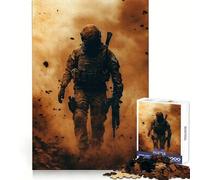 Soldier in Dust Cloud Jigsaw Puzzles for Adults1000 Pieces Memory Gain Stress Relief Design Assembly Memorable Gift (38x52cm)