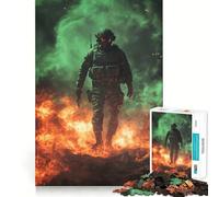 Soldier in Fire Jigsaw Puzzles 1000 Pieces for Teenagers Logic Game Warm Time Precise Cut Art Collection Piece (38x52cm)