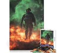 Soldier in Fire Jigsaw Puzzles 1000 Pieces for Teenagers Raise Memory Easy Leisure Clean Edge Xmas Surprise (50x75cm)