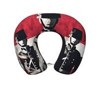 Soldier In Front Of American Flag Memory Foam Travel Pillow Removable Pillow Case Support Cushion Sleeping Rest Cushion