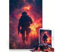 Soldier in Space 1000 Pieces Jigsaws Adults Puzzles Brain Workout Toy Soft Relax Image Assembly Lovely Present (50x75cm)