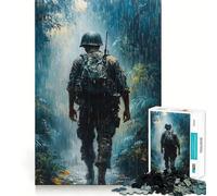 Soldier in The Rain Hard Jigsaw Puzzle for Adults 1000 Pieces Improve Memory Relaxed Mind Sharp Edge Stylish Gift (50x75cm)