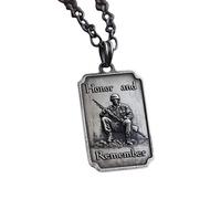 Soldier Memorial Pendant,Unique Oval Key Chain Necklace Jewelry,Patriotic Soldiers Pendants, Memorial Day Pendant Gift For Always Remember Our Heroes