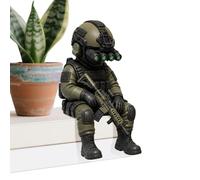 Soldier Model - 3D Printed Mini Collectible Figurines,Armed Special Forces Statue,for Home Office Bookshelf Entryway Monitor Computer Case Gaming Room Boys Men Fans Hobbyists Veterans