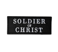 Soldier of Christ Tactical Morale Patch, Christian Faith Quote Embroidered Patches Hook and Loop Military Badge for Backpacks, Jackets, Helmet