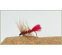 Soldier Palmer dry trout flies, choice of size and quantity, Will fish well all year, Grayling will take them (6, 12)