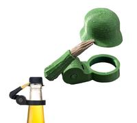 Soldier Salute Beer Bottle Helmet, Reusable Greeting Beer Bottle Stopper, Funny Decorative Beer Bottle Caps, Novelty Drinking Accessories for Bar Gift and Beer Lover Present (Green,1PACK)
