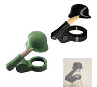Soldier Salute Beer Bottle Helmet, Reusable Greeting Beer Bottle Stopper, Funny Decorative Beer Bottle Caps, Novelty Drinking Accessories for Bar Gift and Beer Lover Present (Black+Green)