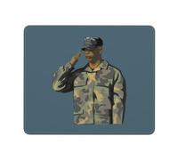 Soldier Saluting Salute Mouse Mat With Stitched Edges Mouse Pad Portable Mousemat For Pc Office Work 25X30Cm