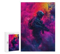 Soldier Smoke: New Year Gift, 300 PCS Challenging Puzzle for Adults, for Mindful Indoor Entertainment