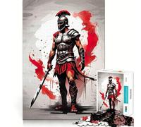 Soldier Spartan Warrior 1000 Pieces Jigsaw Puzzles for Adults Mind Exercise Toy Relax Time Precision Cut Stylish Gift (50x75cm)