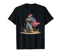 Soldier with America Cape for Bear and Military Lovers T-Shirt