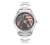Soldier with U.S.A Flag Simple Stainless Watch Fashion Designer Wristwatch Easy Reader Analog Watches Gifts for Men