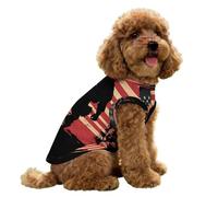 Soldier with U.S.A Flag Summer Dog Cooling Vest T-Shirt Ice Silk Breathable Pet Clothes Soft Sleeveless Tank Top