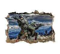 Soldiers Army 3D Hole in The Wall Sticker