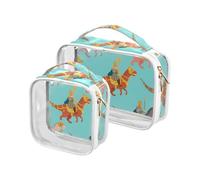 Soldiers Horse Blue Clear Toiletry Bag TSA Approved Water-Resistant Makeup Brush Bag Travel Essential