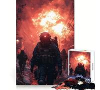 Soldiers in Post-Apocalyptic City Puzzles for Adults 1000 Puzzles Strengthen Memory Anxiety Relief Smooth Edge Warm Surprise (50x75cm)