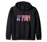 Soldiers In The America Flag Zip Hoodie