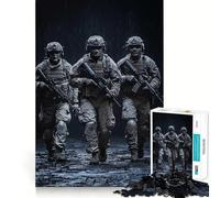 Soldiers in The Rain Hard Jigsaw Puzzle for Adults 1000 Pieces Mind Challenge Toy Gentle Leisure Precise Cut Memorable Gift (50x75cm)