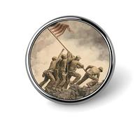 Soldiers Raising U.S.A. Flag Brooch Pins Lightweight Badge Lapel Pins