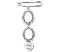 SoldImage 'Always in My Heart' Bridal & Wedding Bouquet Charm Brooch for Bridesmaid & Bride
