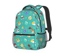 soldwellsd Cute Animal Crossing Laptop Backpack Girls Boys Bookbag Cute Fashion Casual Travel Bag Preschool Daypack For With Chest Strap