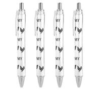 soldwellsd I Love My Chickens Print Ballpoint Pens for Women Men 0.5 Mm Fine Retractable Ball Point Pen 4 PCS