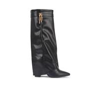 sole london LADIES Women’s Knee High Zip Buckle Fashion Boots - Chic Ruched Design - Comfortable 4-Inch Block Heel - Faux Suede
