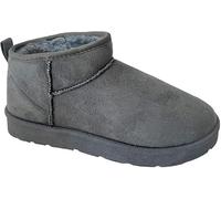 sole london LADIES WOMENS FLAT ANKLE WARM FAUX FUR LINED WINTER SNUGGSLIP ON SHOES BOOTS